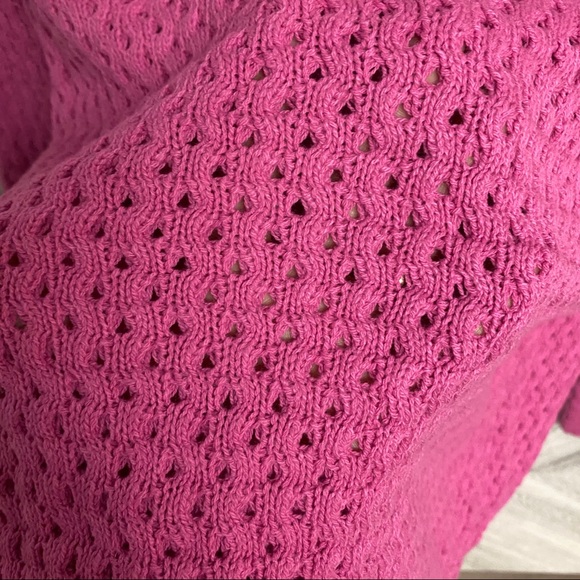 14th & Union | Popcorn Knit Sweater Pink Oversized - Picture 7 of 7